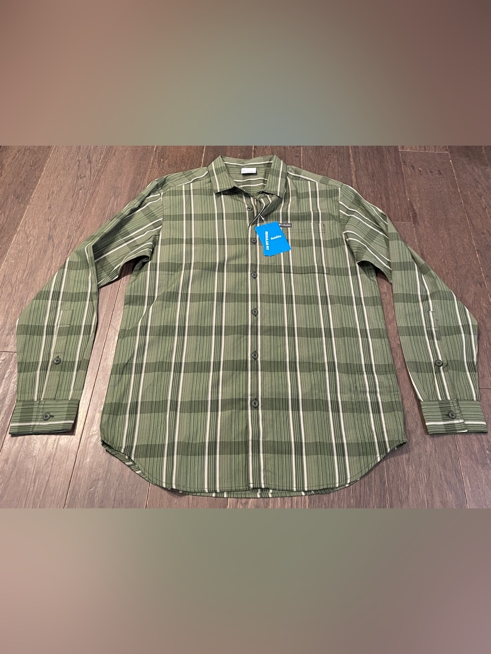 Columbia Men’s Rogers Peak Printed Long Sleeve Shirt Size Medium Cotton NWT